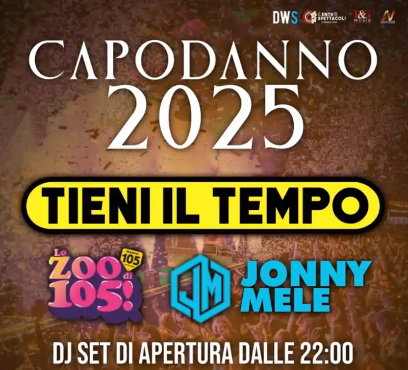 Capodanno Capoterra 2025, manifesto con ospiti, orari e programma