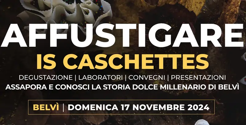 Affustigare Is Caschettes a Belvì, manifesto con programma e orari degli eventi