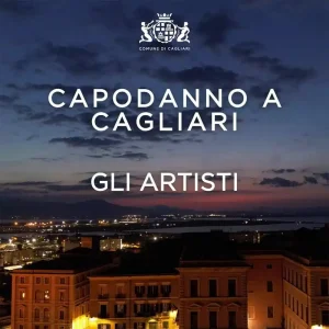 Capodanno Cagliari 2025, manifesto con programma, artisti e cantanti