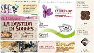 Eventi e sagre dell'8, 9 e 10 novembre 2024 in Sardegna, manifesti e programmi