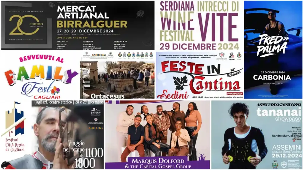 Eventi e sagre del 27, 28 e 29 dicembre 2024 in Sardegna, programma