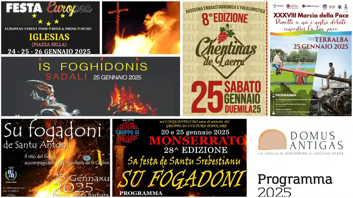 Eventi e sagre del 24, 25 e 26 gennaio 2025 in Sardegna, programmi aggiornati | Sardegna in Blog