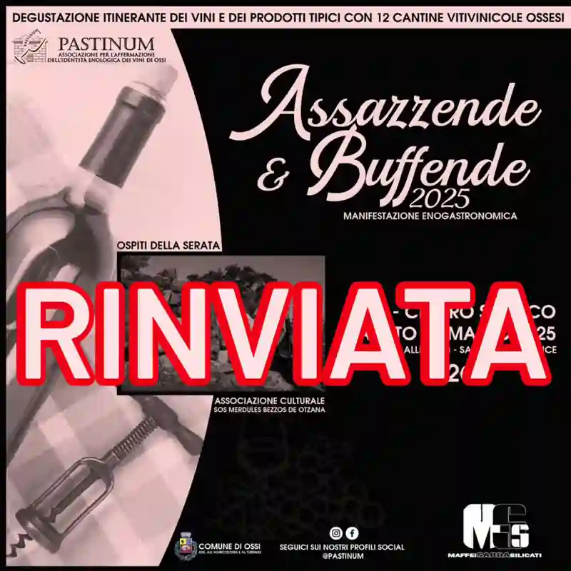 Assazzende e buffende 2025 a Ossi - rinviata | Sardegna in blog