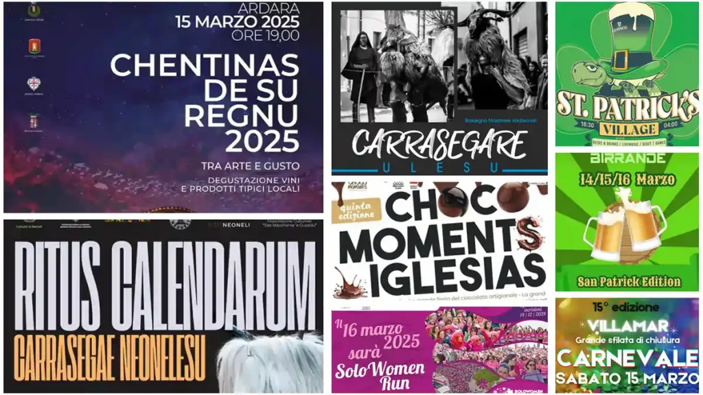 Eventi, sagre e sfilate del 14, 15 e 16 marzo 2025 in Sardegna | Aggiornato | Sardegna in blog