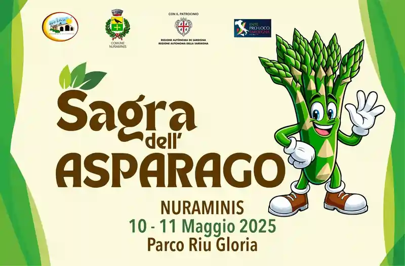 Sagra asparago Nuraminis 2025: manifesto con date, programma e orari | Sardegna in blog