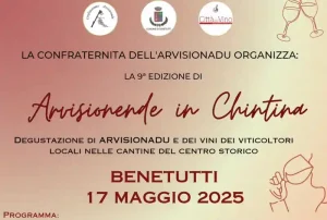 Arvisionende in chintina benetutti 2025, manifesto con data, programma e prezzo degustazioni | Sardegna in blog