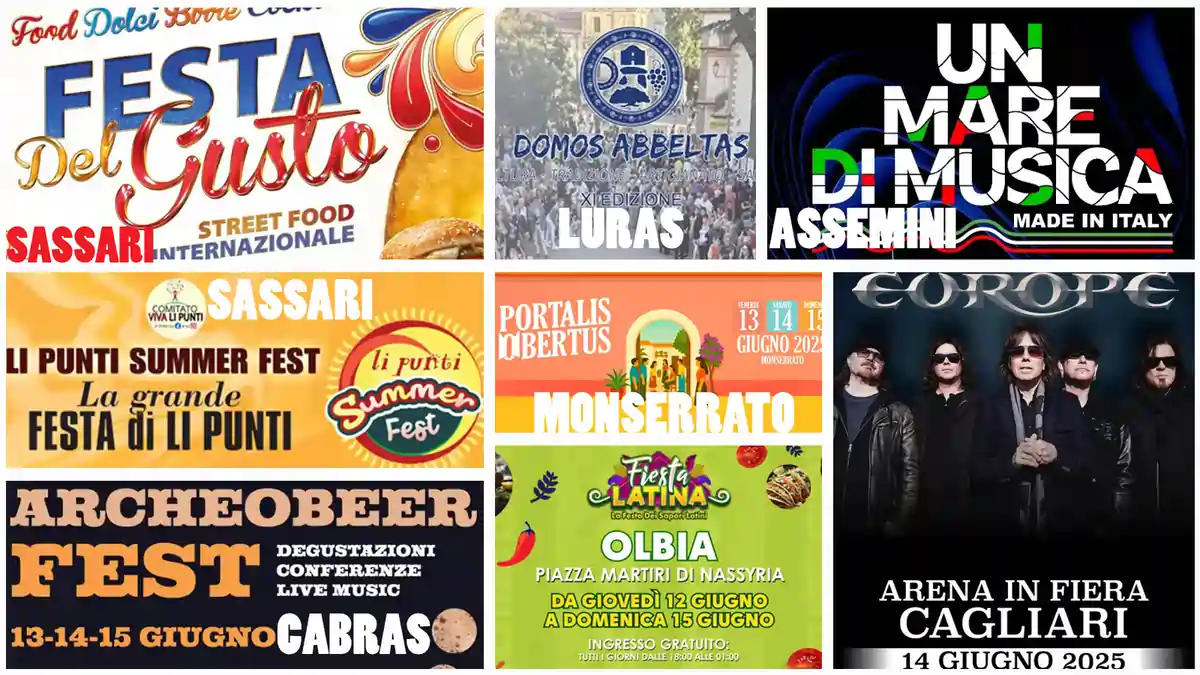 Eventi e sagre del 14 e 15 giugno 2025 in Sardegna | Sardegna in blog