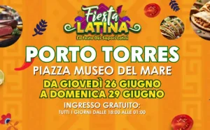 Fiesta Latina Porto Torres 2025, manifesto con date, programma e date | Sardegna in blog