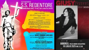 Festa SS Redentore Arborea 2025, programma con concerto Giusy Ferreri | Sardegna in blog