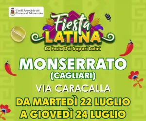 Fiesta latina monserrato 2025, manifesto con date, programma e orari | Sardegna in blog