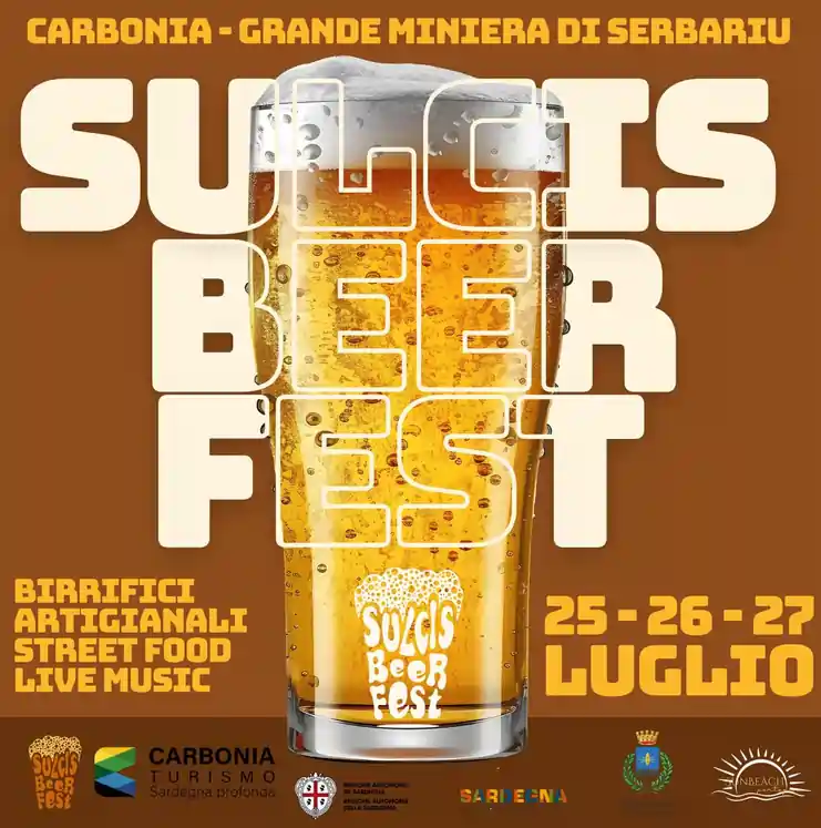Sulcis Beer Fest 2025 a Carbonia: ecco il programma completo del 25, 26 e 27 luglio 2025!