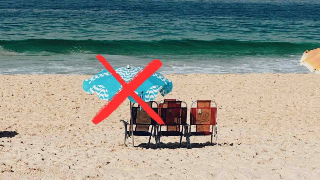 Ombrellone in spiaggia