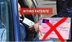 Il ritiro della patente avviene anche senza guidare